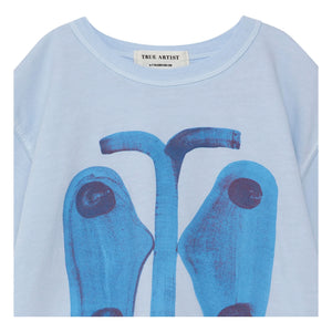 True Artist - Organic cotton butterfly T-shirt | Light blue