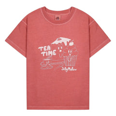 Jelly Mallow - Tea Time T-shirt | Coral