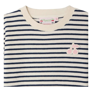 Bonpoint - Striped Lilac T-shirt | Ecru