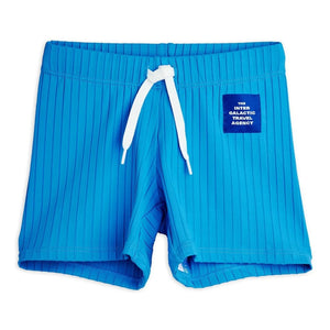 Mini Rodini - Travel Agency Swimsuit Shorts Made from Recycled Fiber | Blue