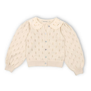 the new society - Marina Open-Knit Cardigan Made from Organic Cotton | Beige