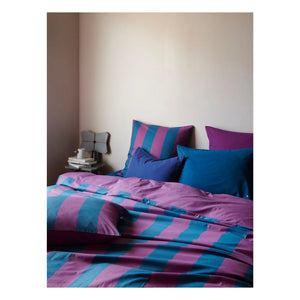 La cerise sur le gâteau - Malo Striped Pillowcase | Purple