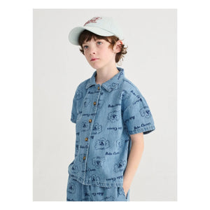 Bobo Choses - Denim Dog Shirt | Light Blue