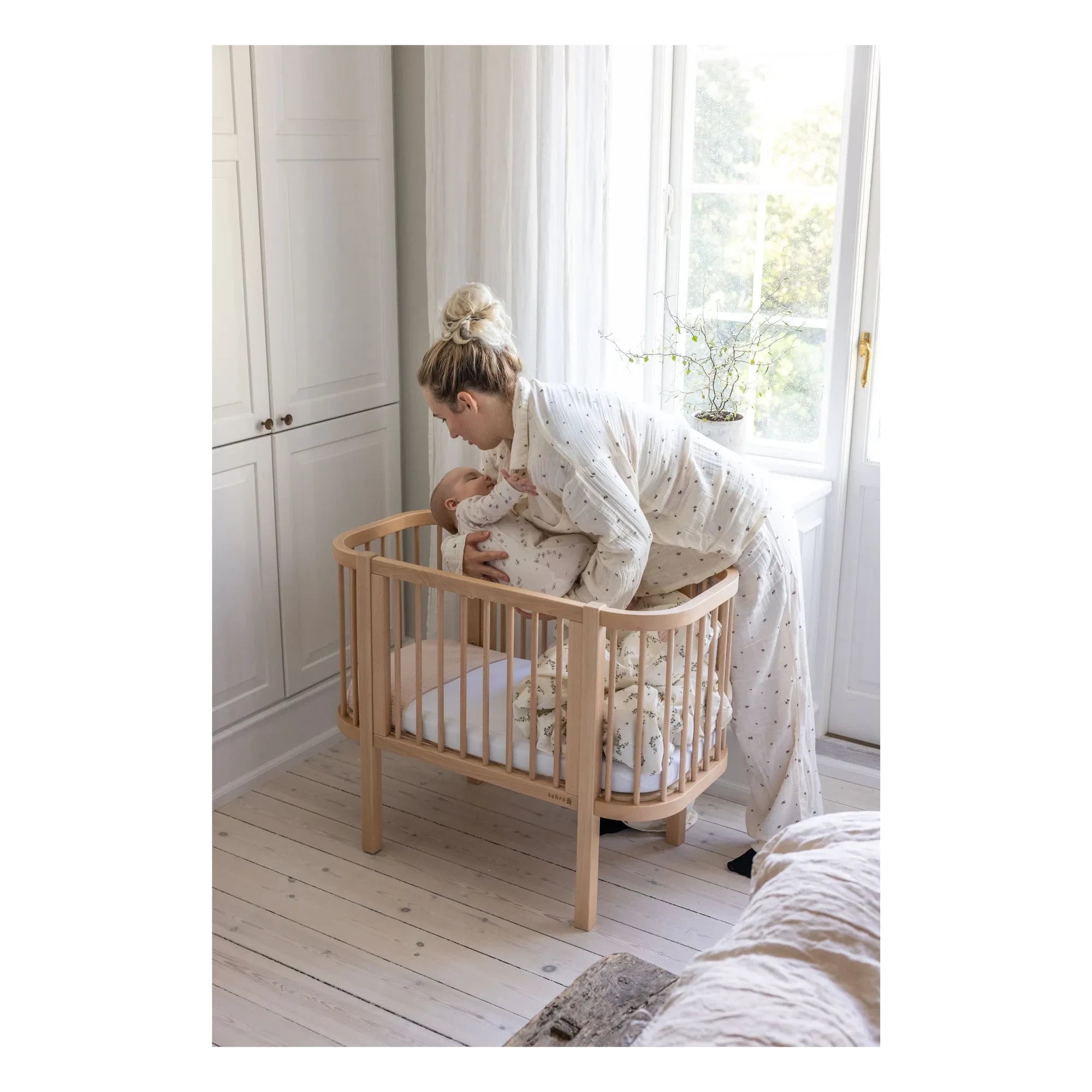 Sebra - Wooden Co-sleeper Bed | Beech