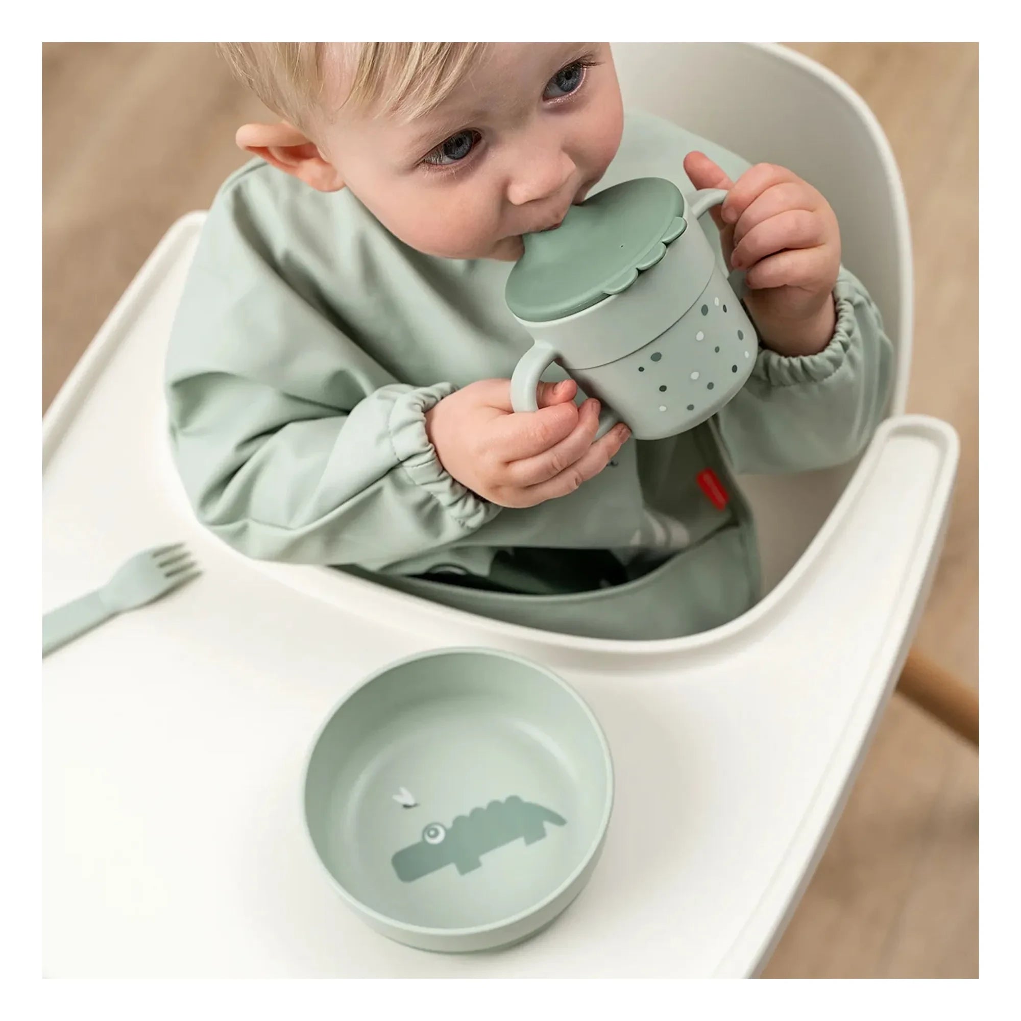 Done by Deer - Croco Bowl | Green
