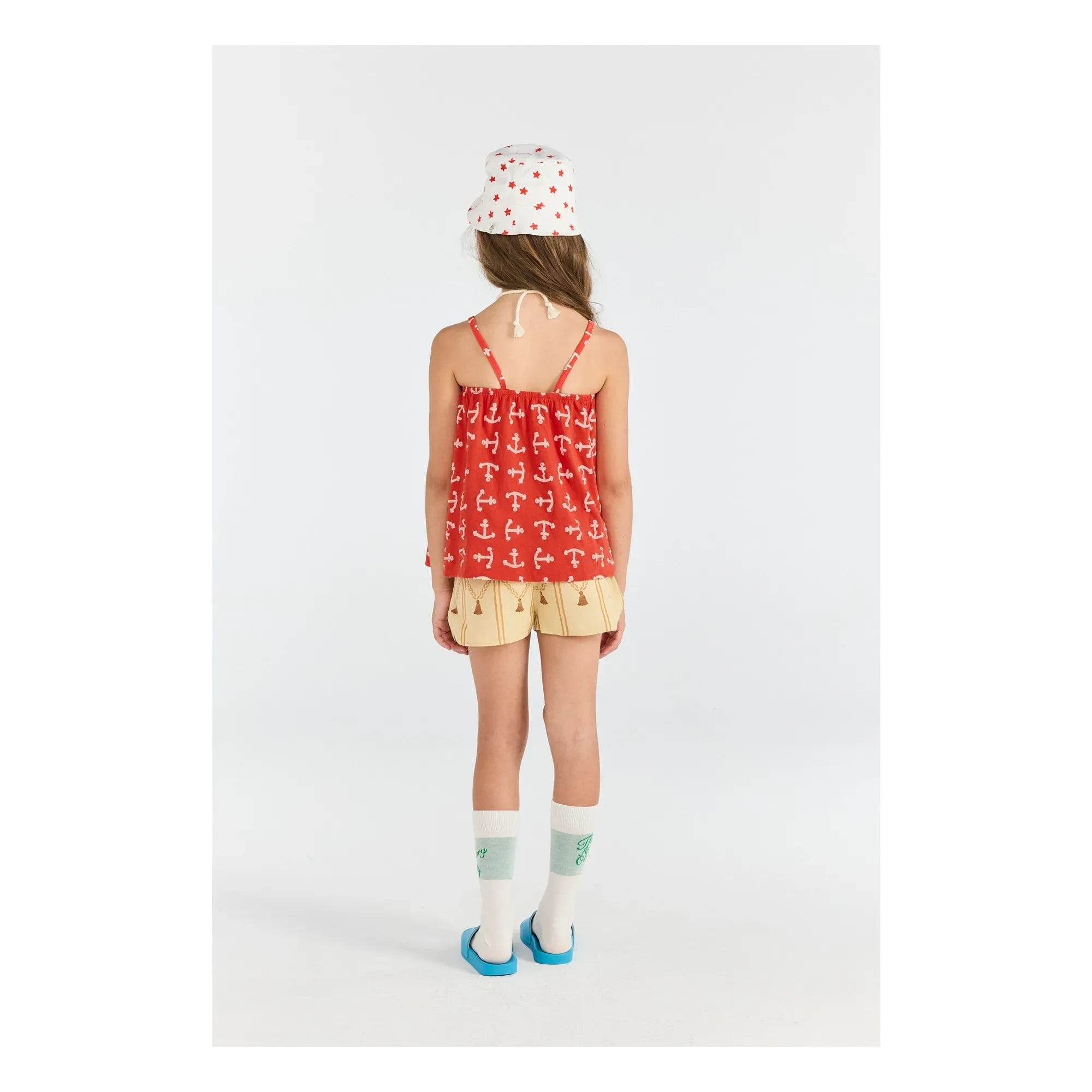 The Animals Observatory - Top Stork Anklets Organic Cotton | Red