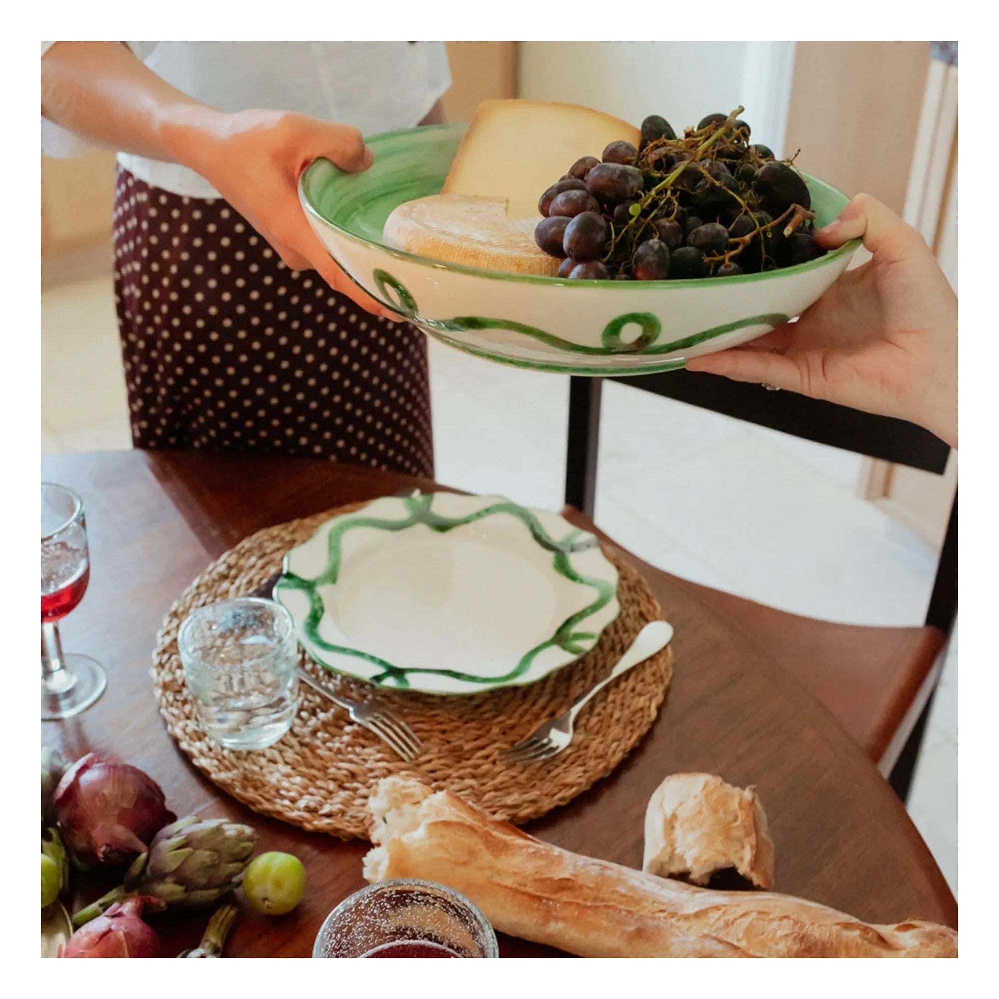 Denise - Olaf Serving Plate | Green
