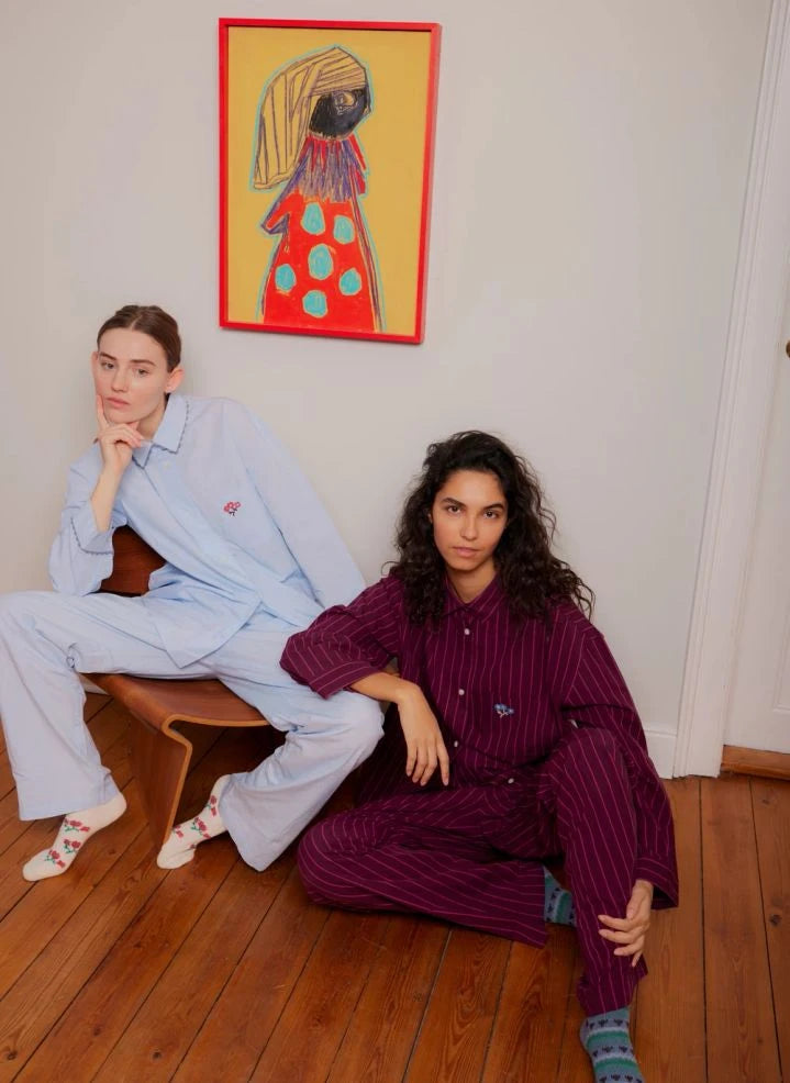 Becksöndergaard - Scallop Flotile Pijama Pantolon | Mavi