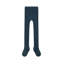 Gray Label - Organic Cotton Ribbed Tights | Gray Blue