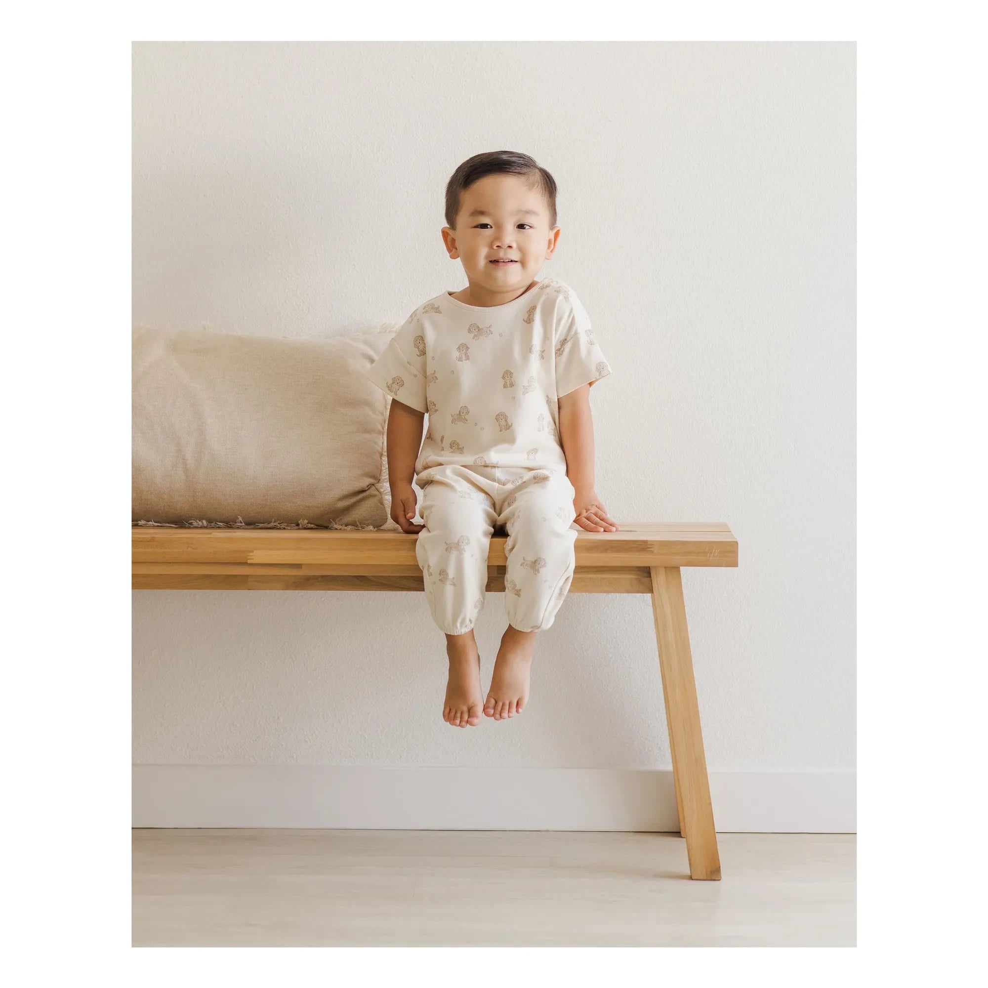 Quincy Mae - T-Shirt and Pants Set | Ecru