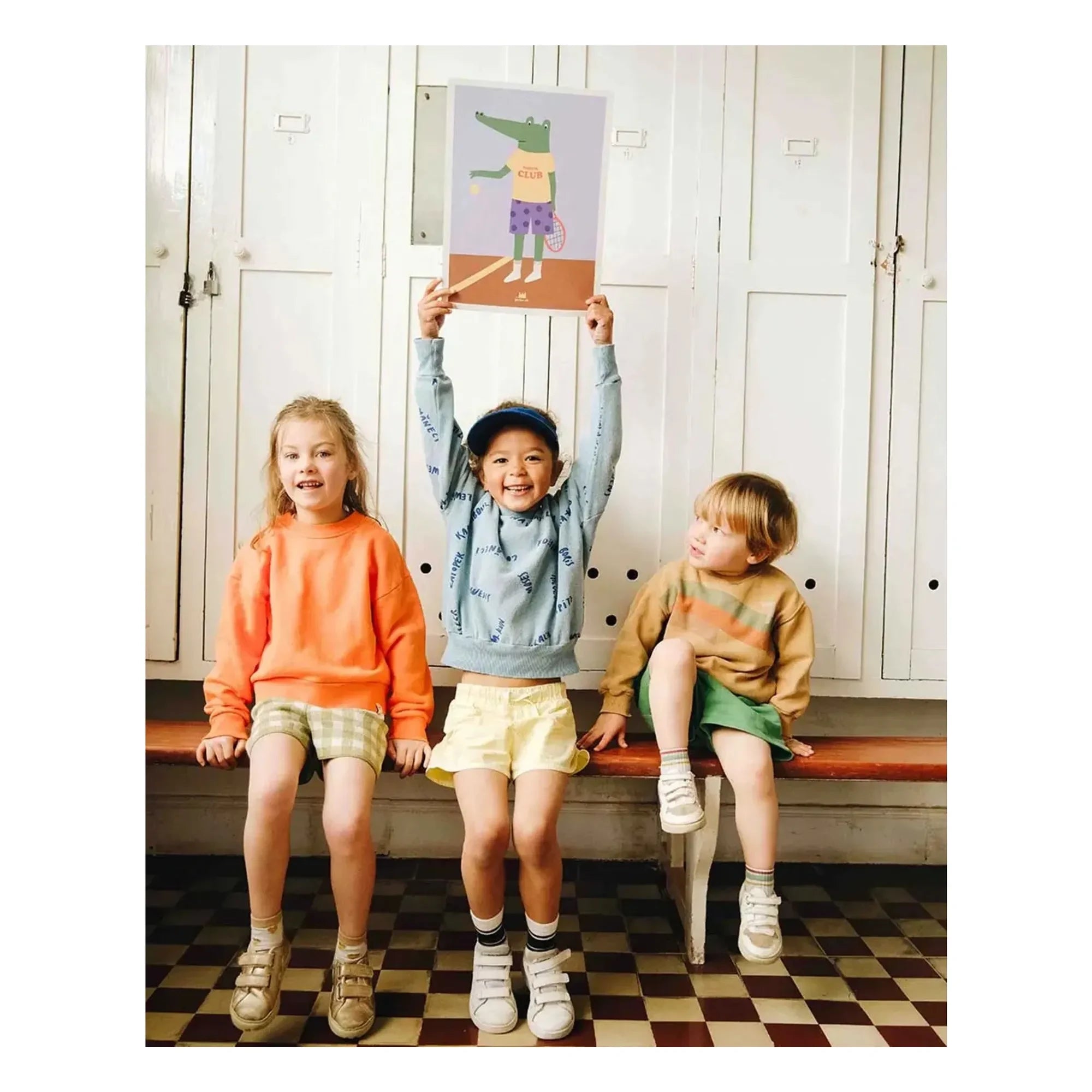 My Little Life - Krokodil Sneakers Poster | Light Blue