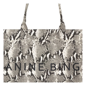 Anine Bing - Léo Python tote çanta | Gri