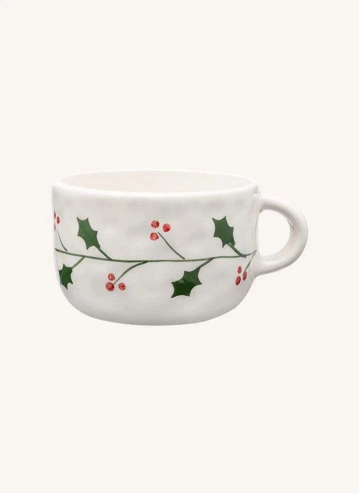 Anna + Nina - Holly Cappuccino Cup | White
