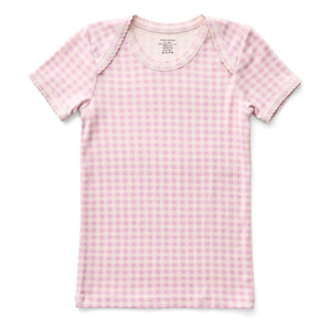 Soor Ploom - Baby Vichy Organic Cotton T-Shirt | Pink