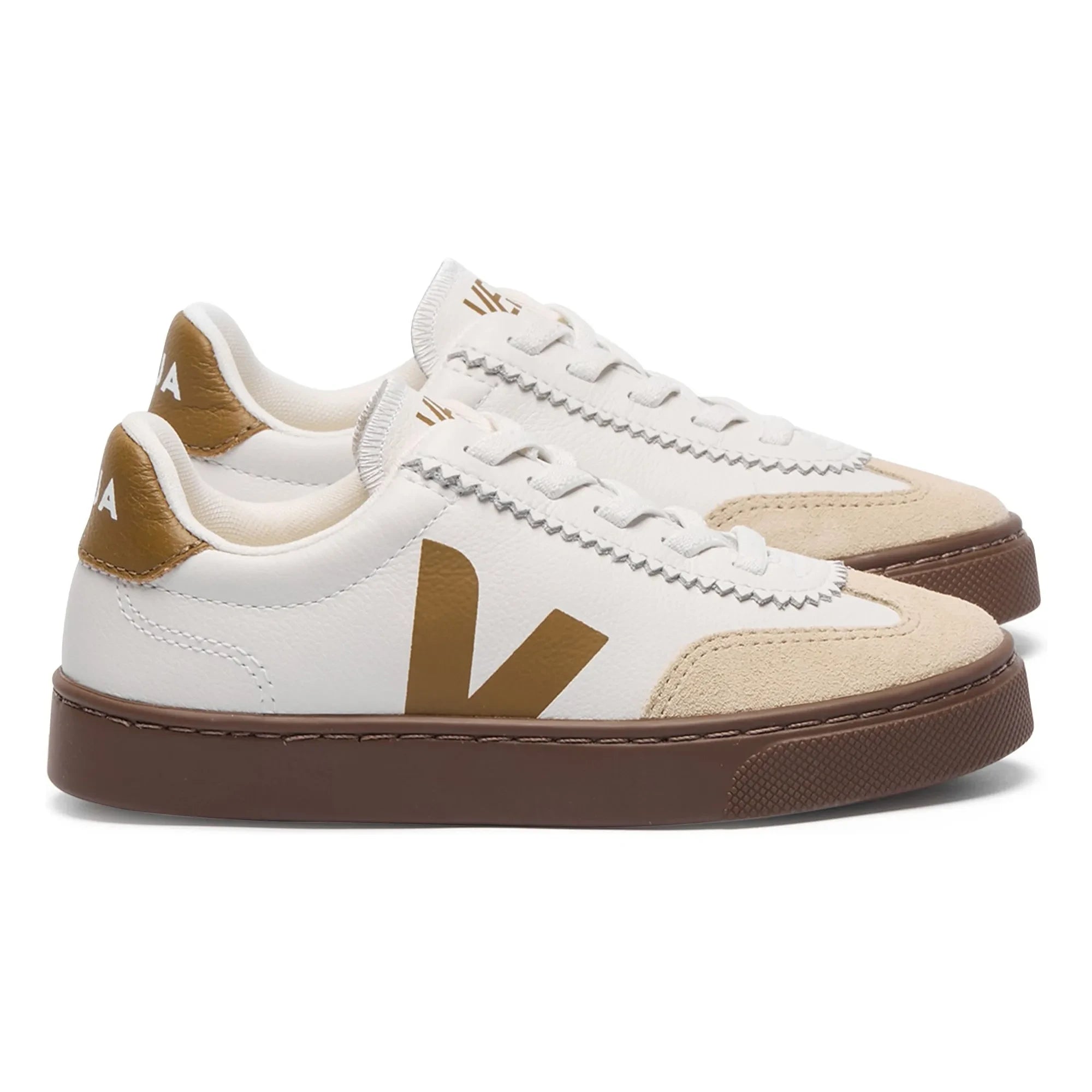 Veja - O.T. Elastic Lace Leather Volley Sneakers | Brown