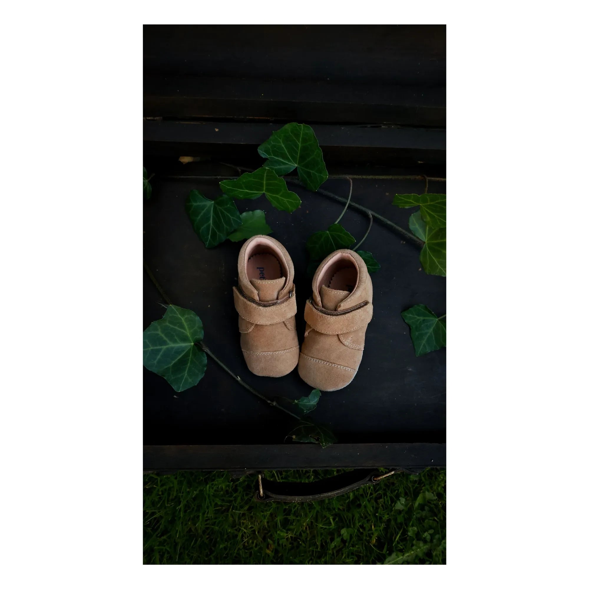 Petit Nord - Striped Slippers | Beige