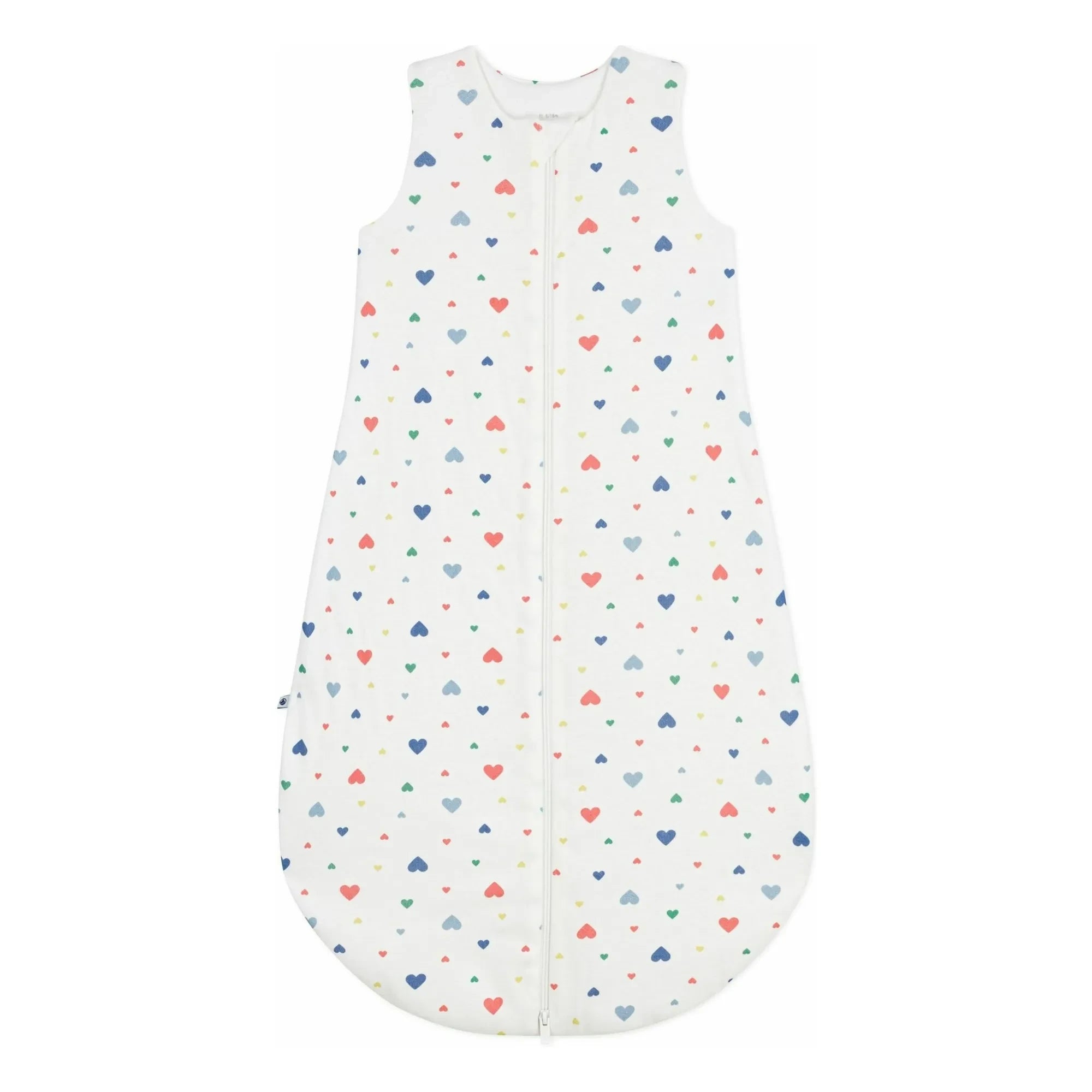 Petit Bateau - Heart Patterned Sleep Suit | White