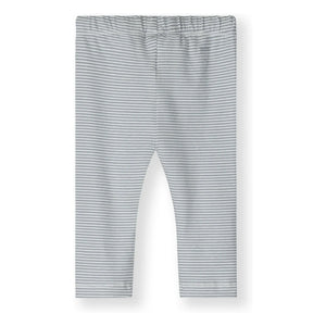 Gray Label - Striped Organic Cotton Mini Leggings | Ice Blue