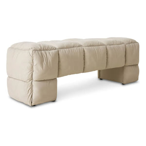 HKliving - Plush Lobby Bench | Chalk