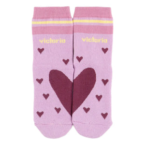 Victoria - Pink Heart Socks