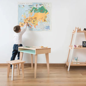 Paulette et Sacha - Point-Virgule Stool | White