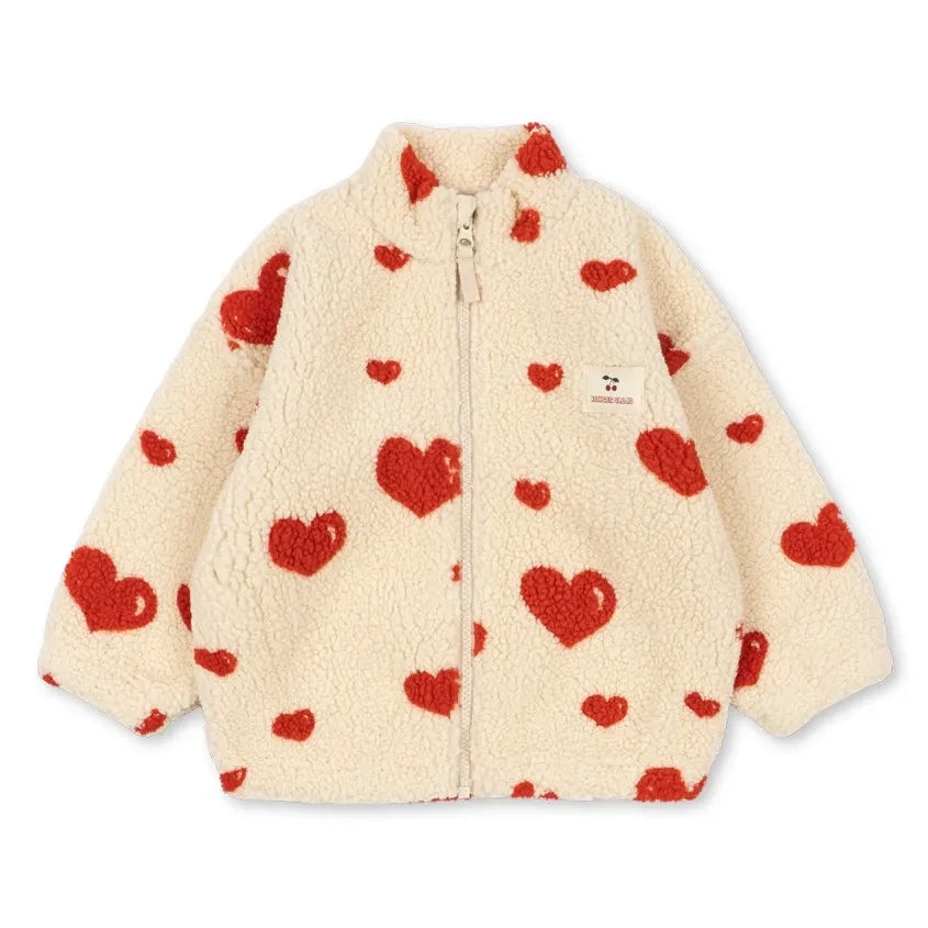 Konges Sløjd - Jody Hearts Geri Dönüştürülmüş Elyaf Sherpa Ceket | Ekru