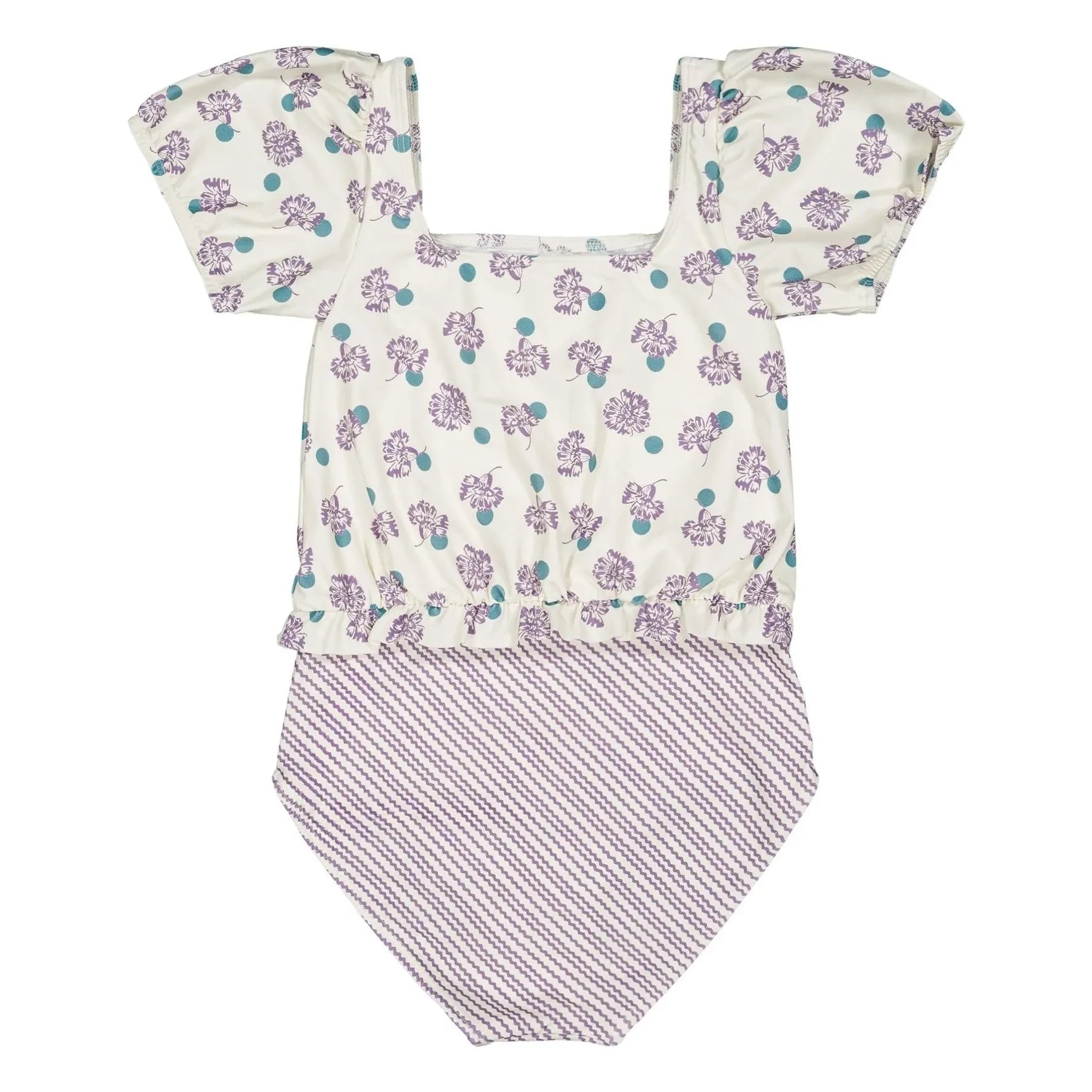 Soor Ploom - Rosalia Floral Recycled Fiber Swimsuit | White
