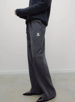 the new society - Pamuk Logo Jogger | Heather grey