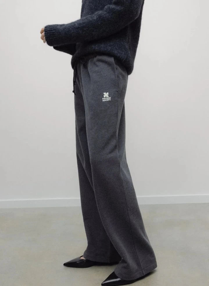 the new society - Pamuk Logo Jogger | Heather grey
