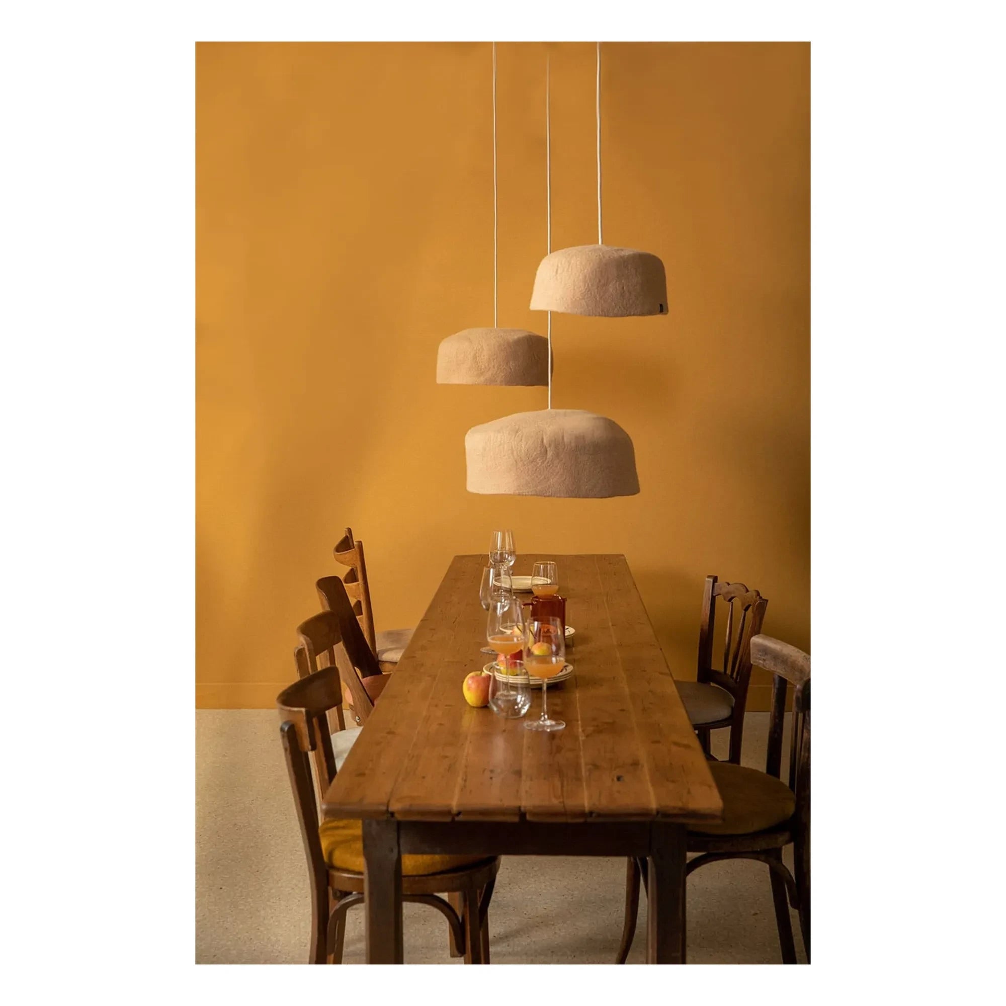 Muskhane - Felt House Lantern | Beige