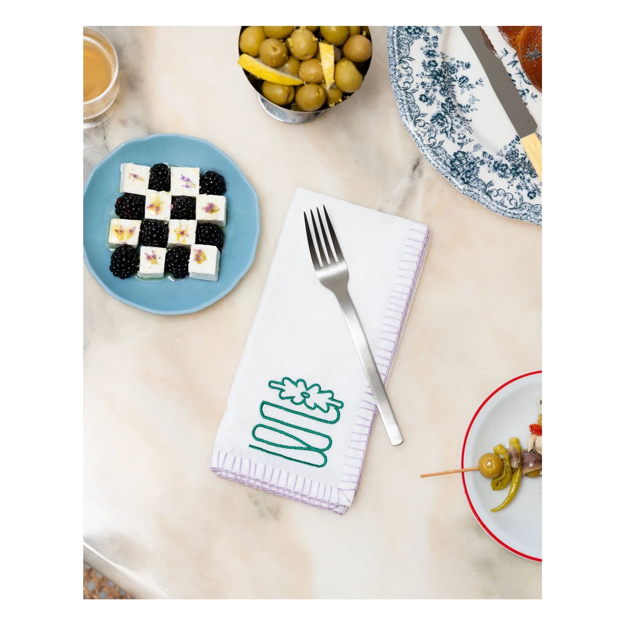 Tarta Gelatina - Embroidered Napkins - Set of 4