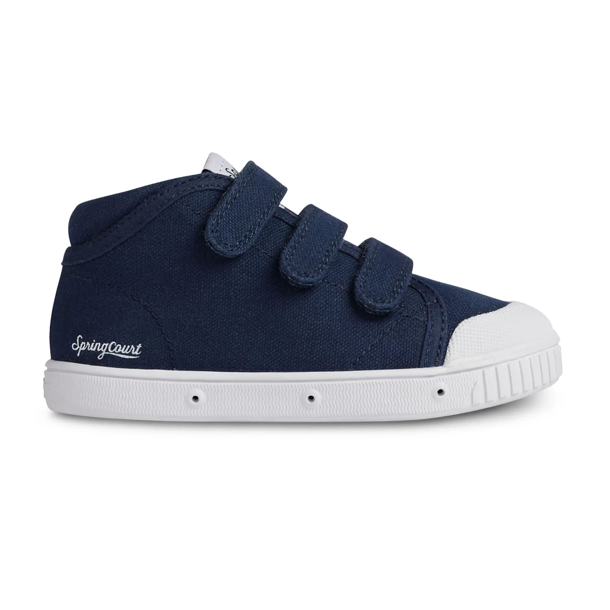 Spring Court - Zip B2 Canvas High-Top Sneakers | Navy Blue