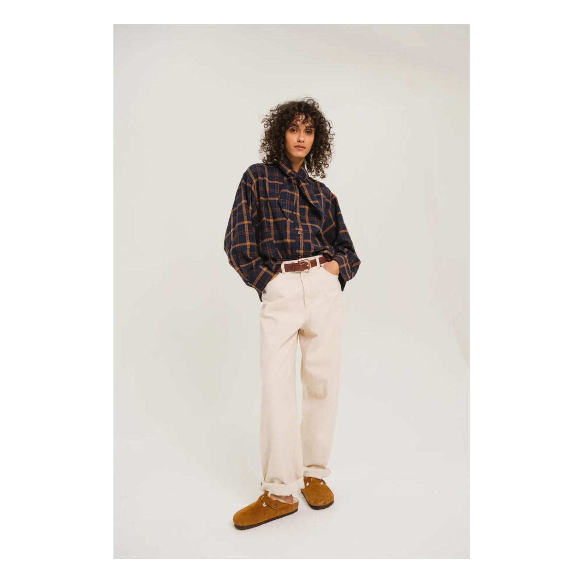 Sacrécoeur - Charlie scarf shirt | Navy