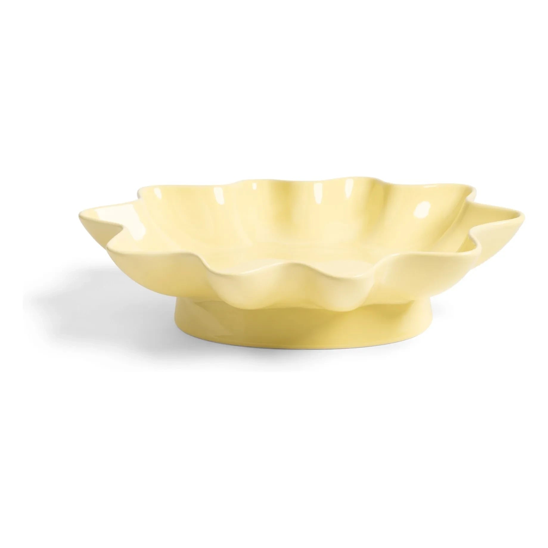 &Klevering - Sunstone Ceramic Plate | Pale Yellow