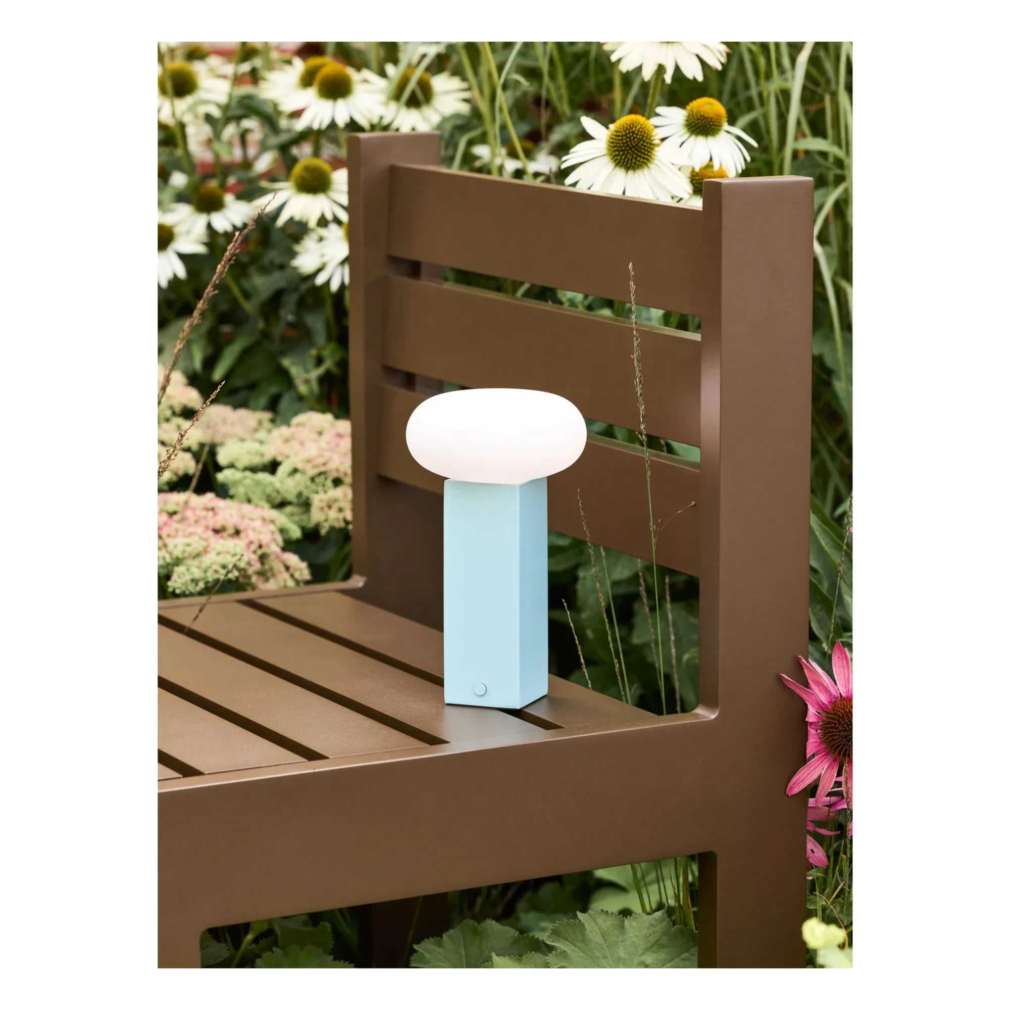 Hübsch - Low portable lamp | Blue