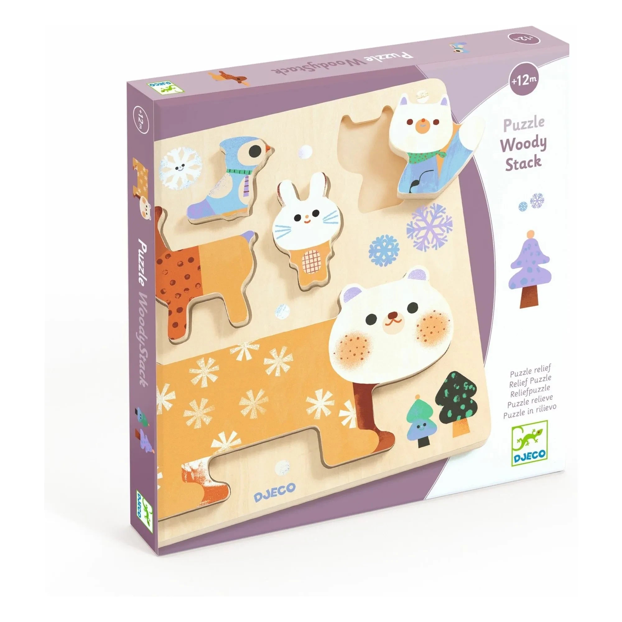 Djeco - WoodyStack Wooden Puzzle - 5 Pieces