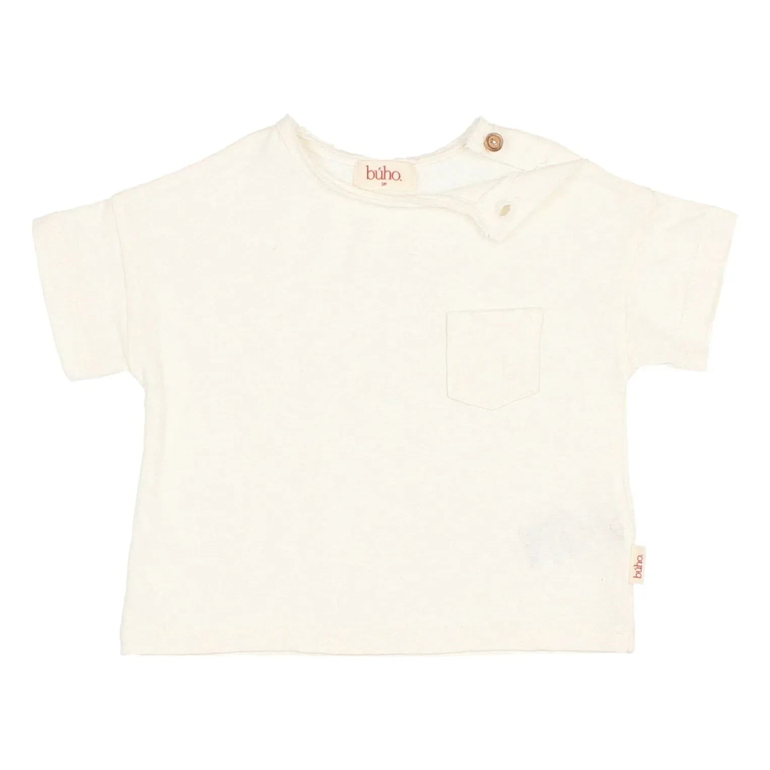 Búho - Linen Pocket T-Shirt | White