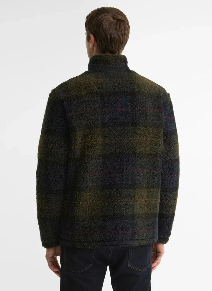 Barbour - Checked Zip Fleece Jacket | Olive