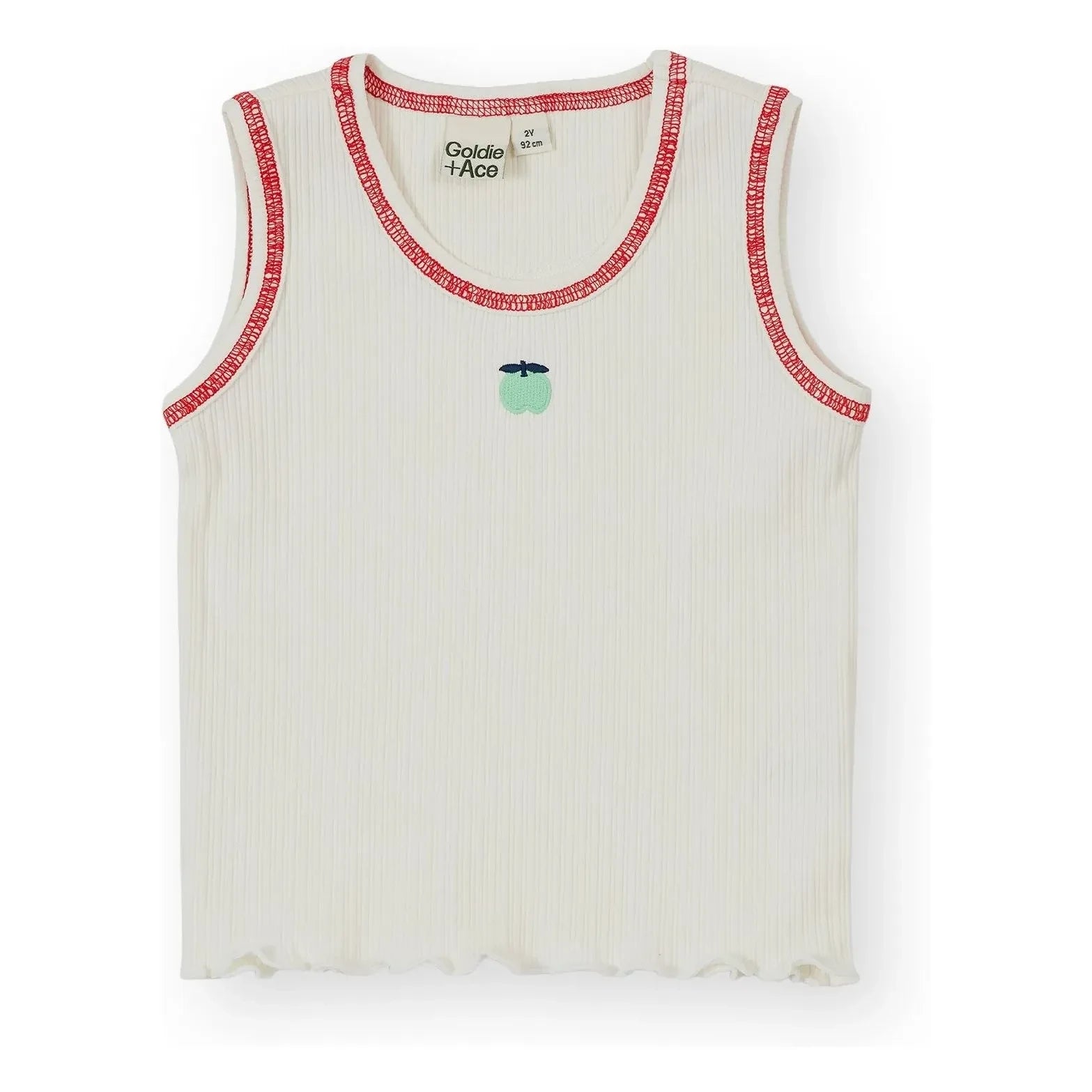 Goldie + Ace - Fitted Cotton Tank Top Apple | Ivory
