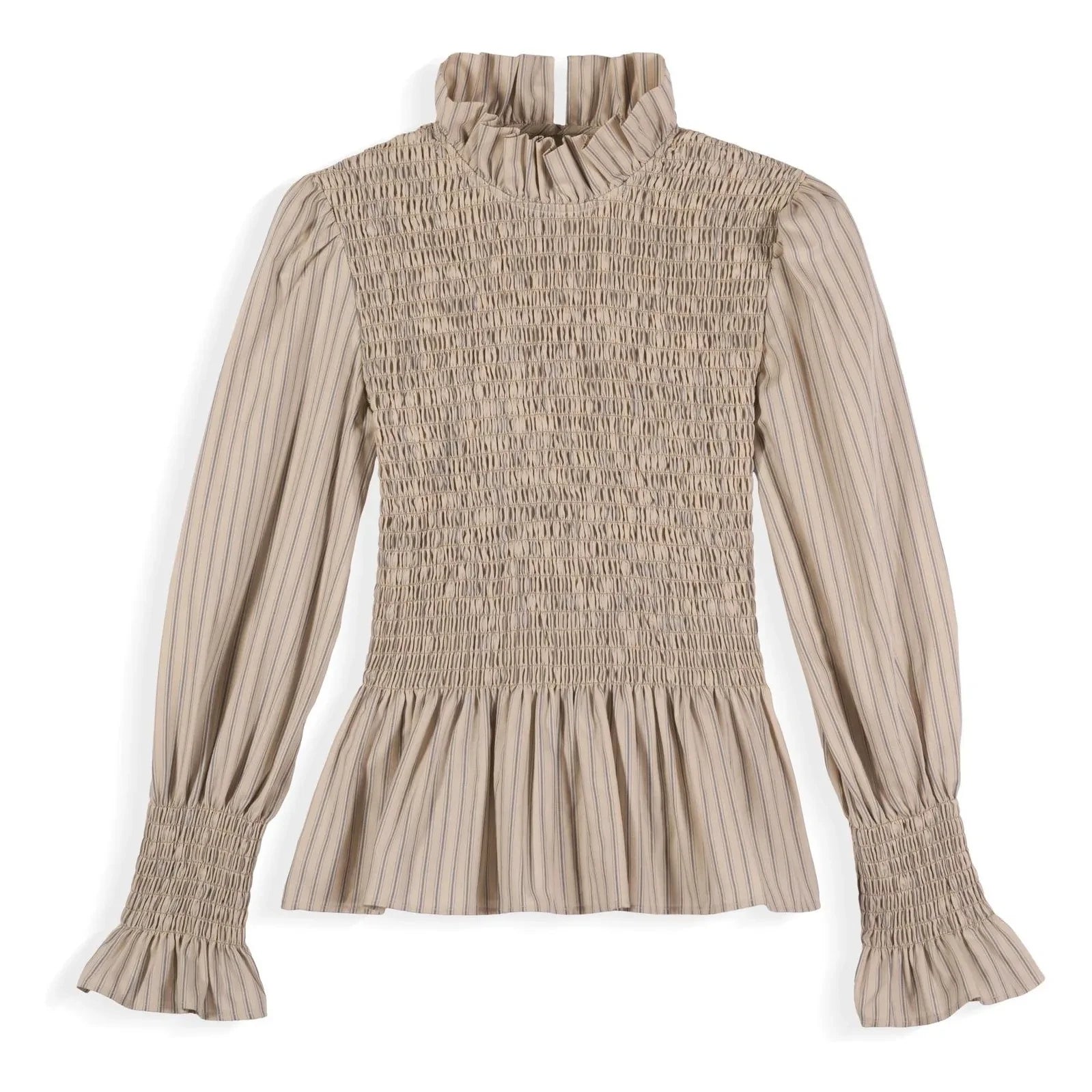 Maria de la Orden - Striped Blouse Aleria Cotton | Light Blue