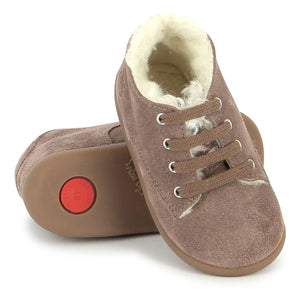 Pom d'Api - Stand Up Derby Fur Ankle Boots | Dust Pink