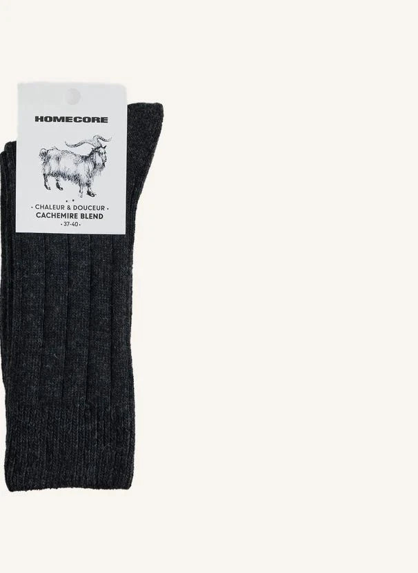 Homecore - Cashmere Socks | Coal Grey