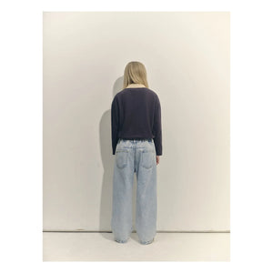 Main Story - Organik Pamuklu Geniş Paça Jean | Vintage mavi denim