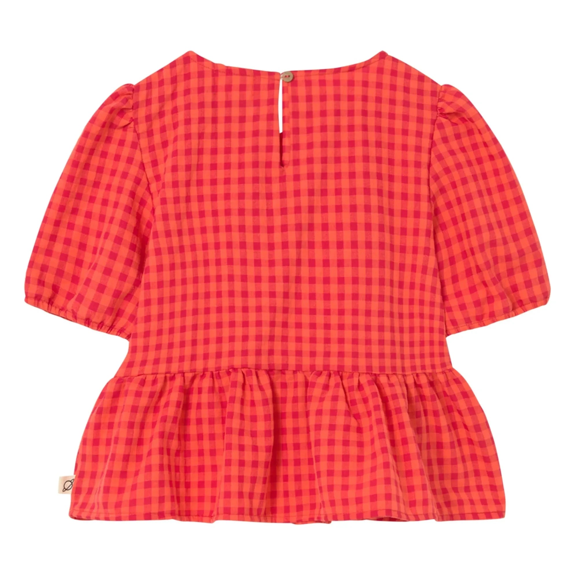 Cozmo - Joy Blouse Checkered Recycled Fibers | Red