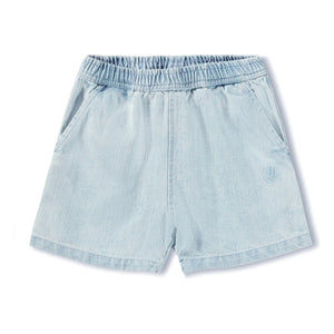 Molo - Denim Shine Organic Cotton Shorts | Light Blue