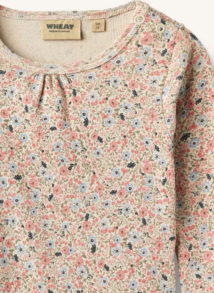 Wheat - Liv Fleuri organik pamuklu body | Açık Pembe