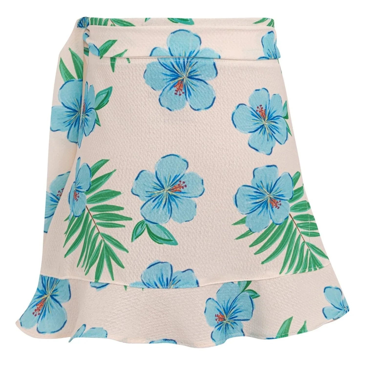 Pepita & Me - Marea Hibiscus Ruffle Swimsuit Skirt | Ivory