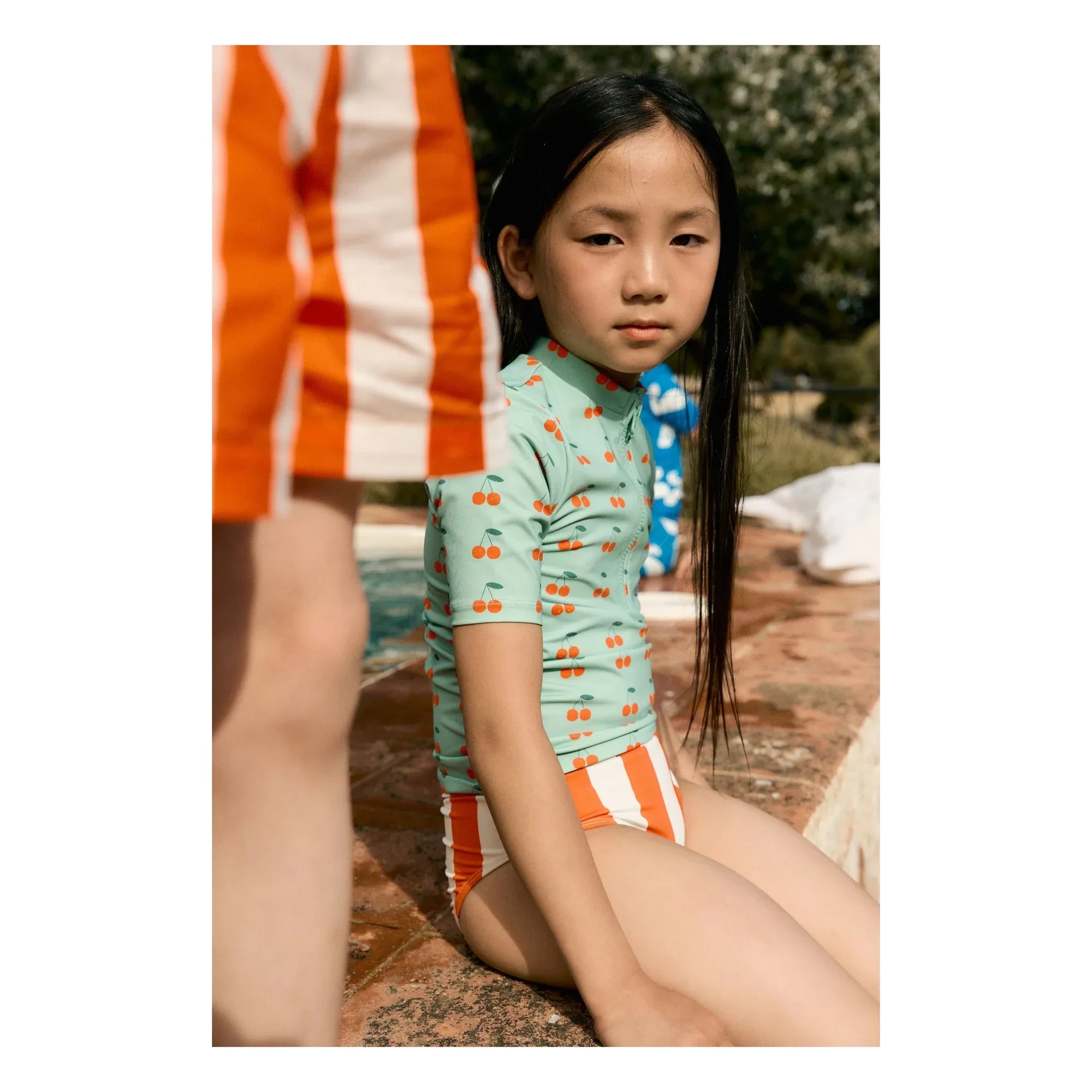 Tinycottons - Cherry UV Protective Bath T-Shirt | Green Water
