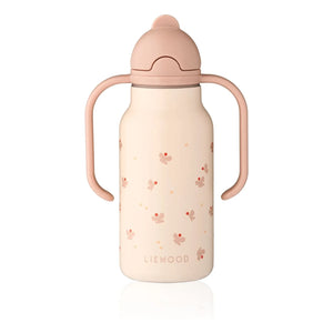 Liewood - Kimmie Stainless Steel Water Bottle - 250 ml | Mini Butterfly/Apple Blossom