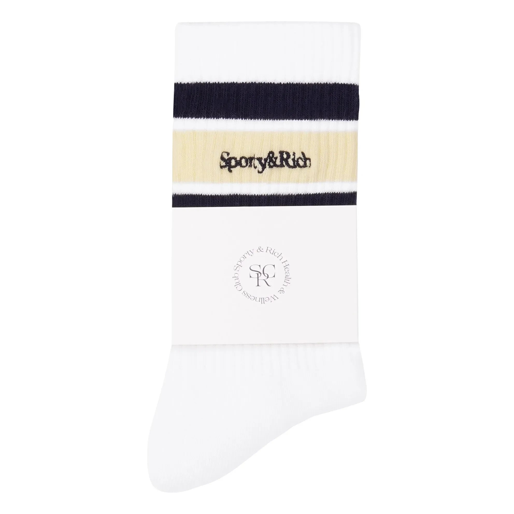 Sporty & Rich - Serif Logo çorap | Soluk sarı
